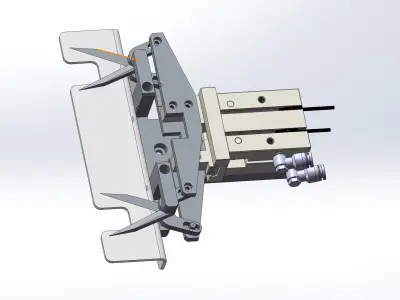 Copper foil fitting cutting mechanism 3D model