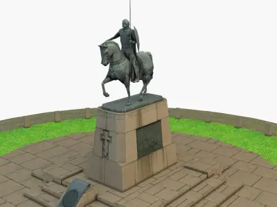 Alexander Nevsky Low-poly 3D model