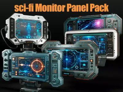 Sci-Fi Monitor Panel  3D model