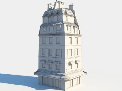 Corner paris building 3D model