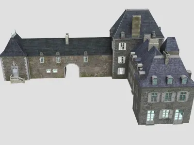 French XVIIIth century manor 3D model