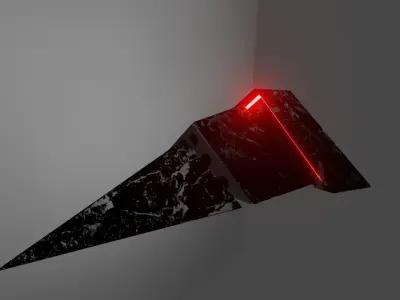 Flying Charizomotic megalith Low-poly 3D model