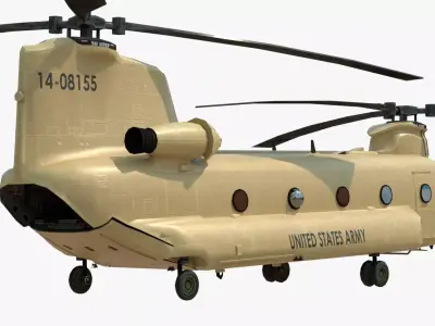 transport rotorcraft Chinook 3D model