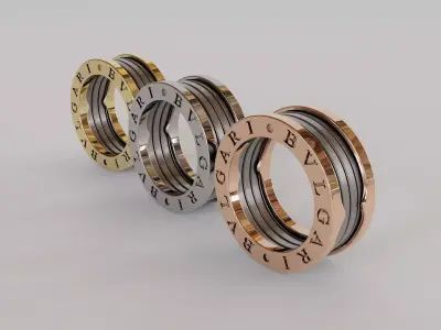 Bvlgari B Zero1 Spiral Ring 3D model