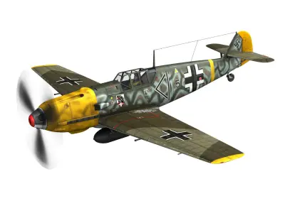 Messerschmitt - BF-109 E - Black 5 3D model