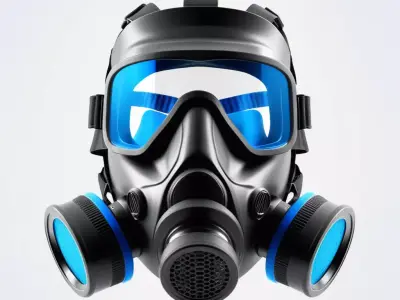 Modern Tactical Gas Mask 3D model