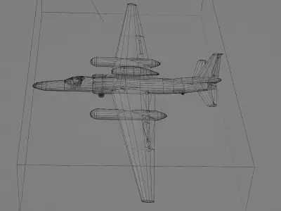 Lockheed U 2S Dragon Lady Free low-poly 3D model