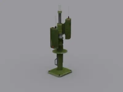 Sci fi sensor model Low-poly 3D model
