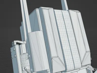 MK16 Ejection seat Low-poly 3D model