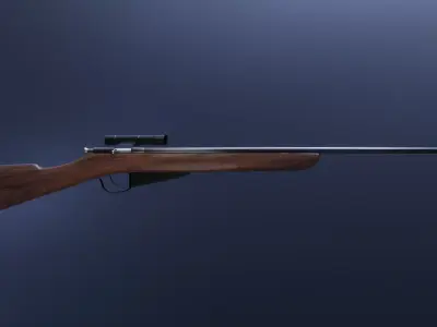 WW2 Sniper Rifle Mosin Nagant Style Low-poly 3D model