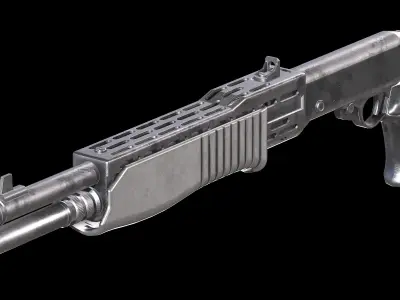 SHOTGUN PACK LOW-POLY PBR Low-poly 3D model