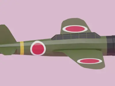 Nakajima B5N Type 97 Carrier Attack Bomber 3D model