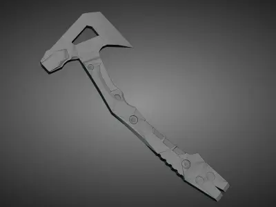 Tactical axe Low-poly 3D model order