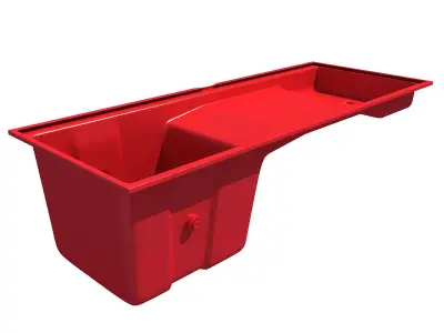 Red Engine Oil Sump Pan 72 3D model