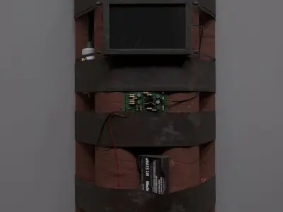 TNT Dynamite Bomb High And Low Poly 3D model