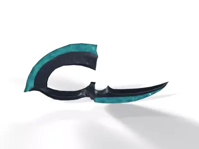 Sci-Fi Crystal Dagger Low-poly 3D model