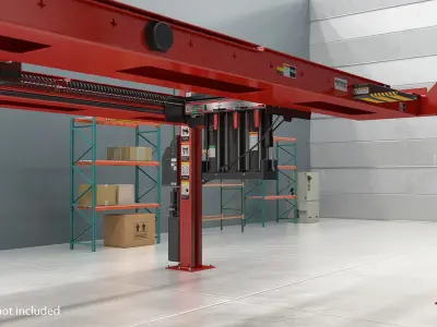 4 Post Car Lift Hunter L451 3D model