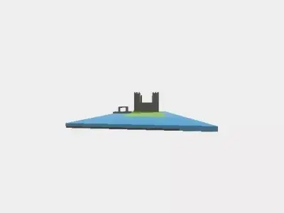 Cheep castle Low-poly 3D model