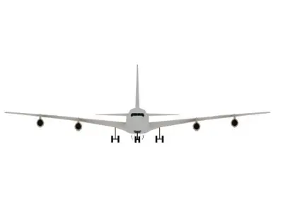 AIRPLANE BOEN707 Free 3D model