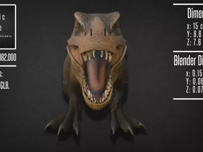 Realistic Tyrannosaurus Rex Model 3D model