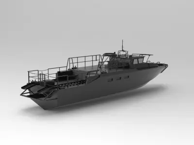 High speed Combat Boat 3D model