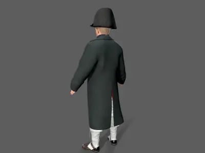 Napoleon Bonaparte Low-poly 3D model