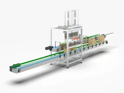 Fully Automatic Box Packing Machine 3D model