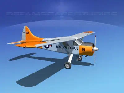 Dehaviland DH-2 Beaver USAF 3 3D model