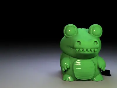 Crocodile bank 3D print model