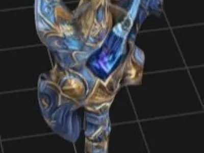 warcraft style warglaive 3D model