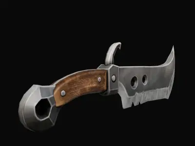 Stylized Knife Low-poly 3D model 4