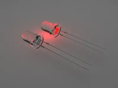 Light Emitting Diode With Illuminating Animation 3D model