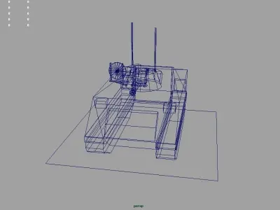 Vulcan Air Defence System Low-poly 3D model