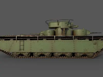 Soviet Heavy Tank T-35 3D model
