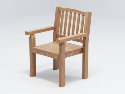 Tahawus Wooden Garden Chair 3D model