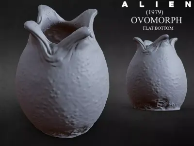 3D PRINTABLE OPEN ALIEN EGG OVOMORPH FLAT BOTTOM 3D print model purchase