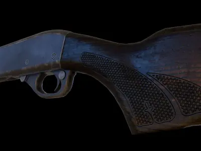 Remington 870 Low-poly 3D model