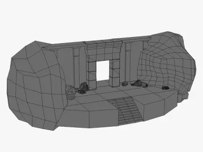 Ancient Entrance Doorway 3D model