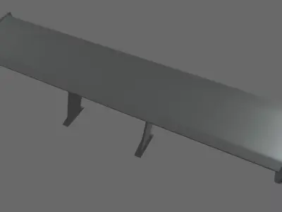 Car Spoiler 023 Low-poly 3D model