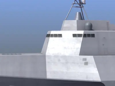 LCS-6 USS Jackson LOD1 Low-poly 3D model