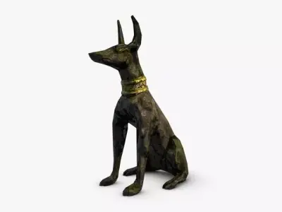 Anubis Guardian Low-poly 3D model