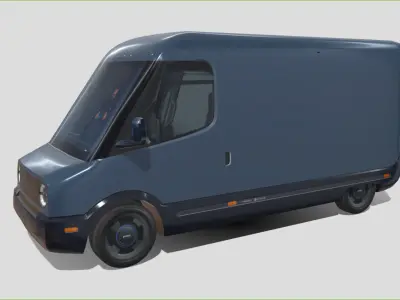 EDV 500 electric stepvan Low-poly 3D model