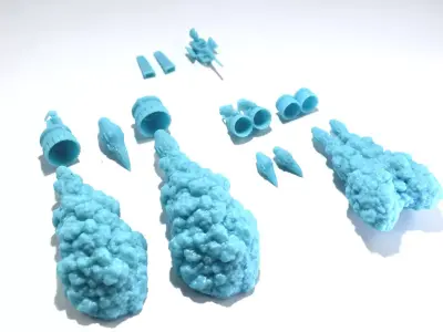 Gaslands - Rocket Engine and Thrust Effects 3D print model