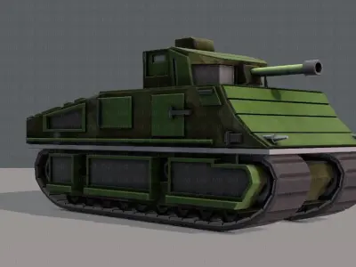 Tank V01 Low-poly 3D model