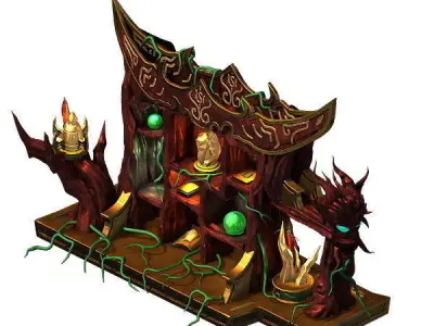 Game model - furniture cabinet disillusion Ming fi 3D model purchase