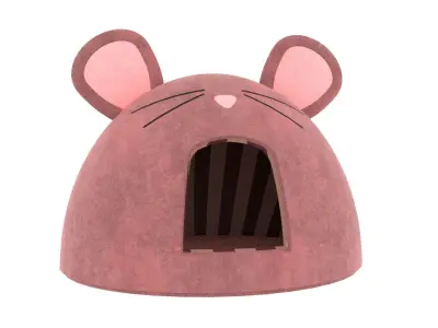 Mouse Meow Hut Cat Hut Cat Tent Red 3D model