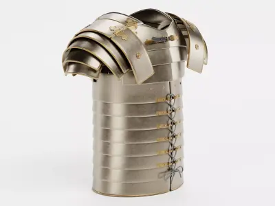 Lorica Segmentata - Aged Roman Armor Equipment 3D model