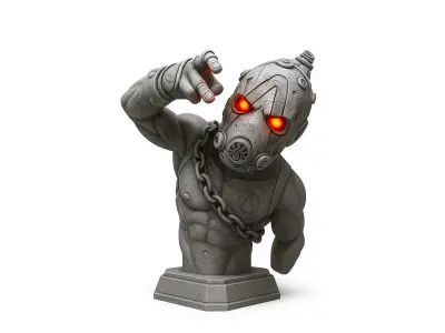 Borderlands 4 Psycho Bust 3D print model