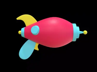 Toy Ray Gun - Stylized Low-Poly 3D Model Low-poly 3D model