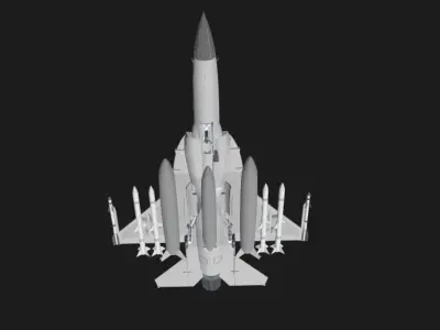 JF-17 Thunder 3D CGI Model - OBJ Format Low-poly 3D model